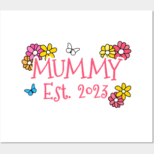 Mummy Est 2023 Mother's Day Mothering Sunday Posters and Art